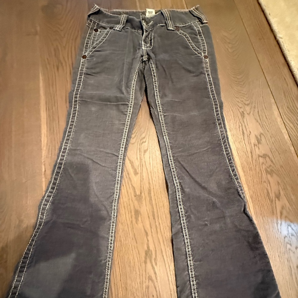 True Religion Corduroy Bootcut Pants – Gray | Size 28